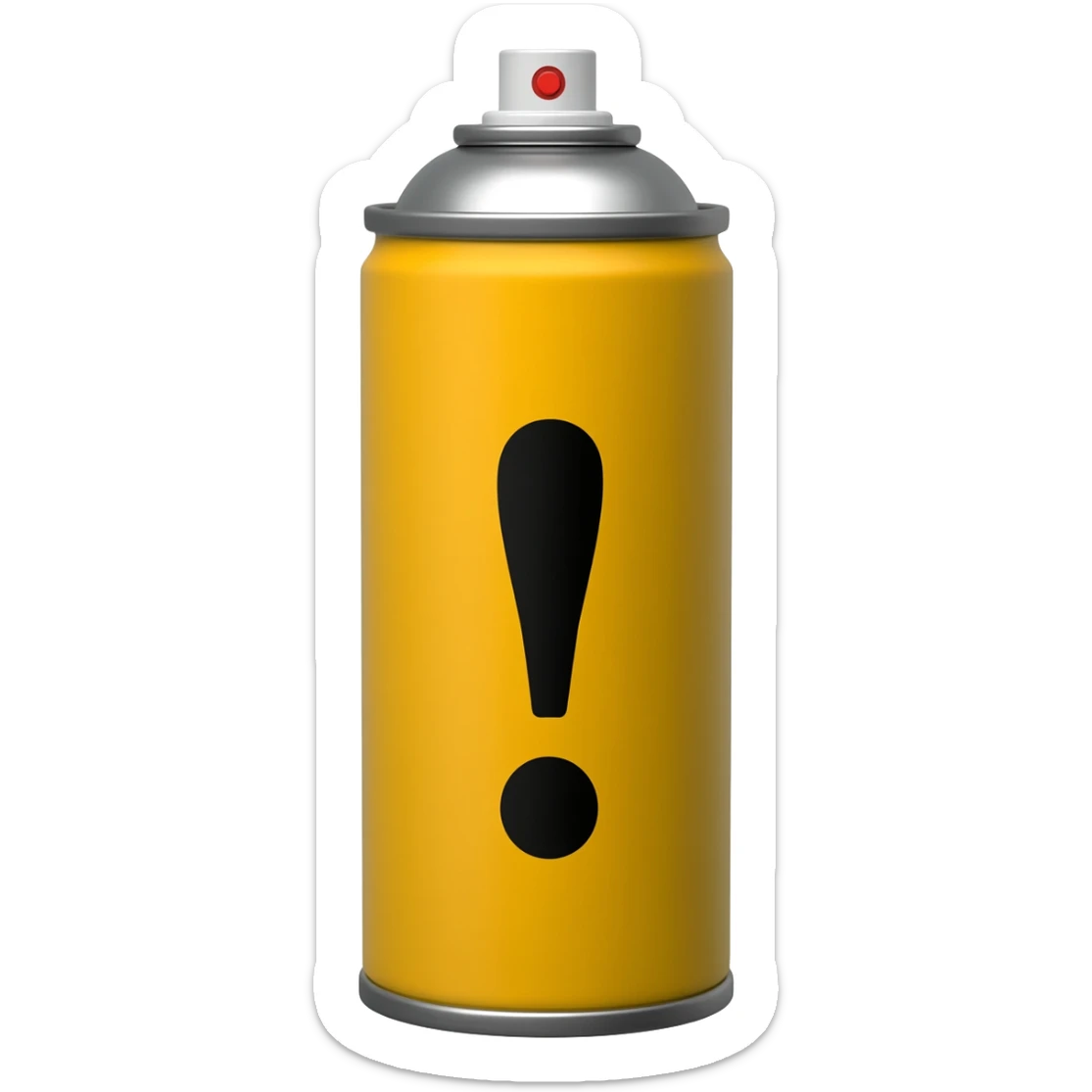 spray can with warning sign infront sticker