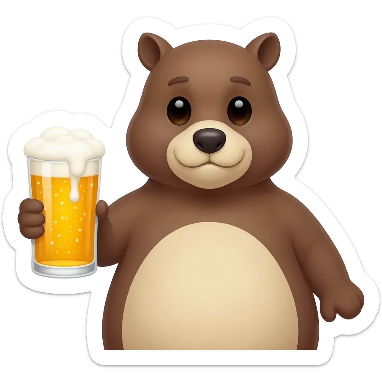 Caca qui bois une bière sticker