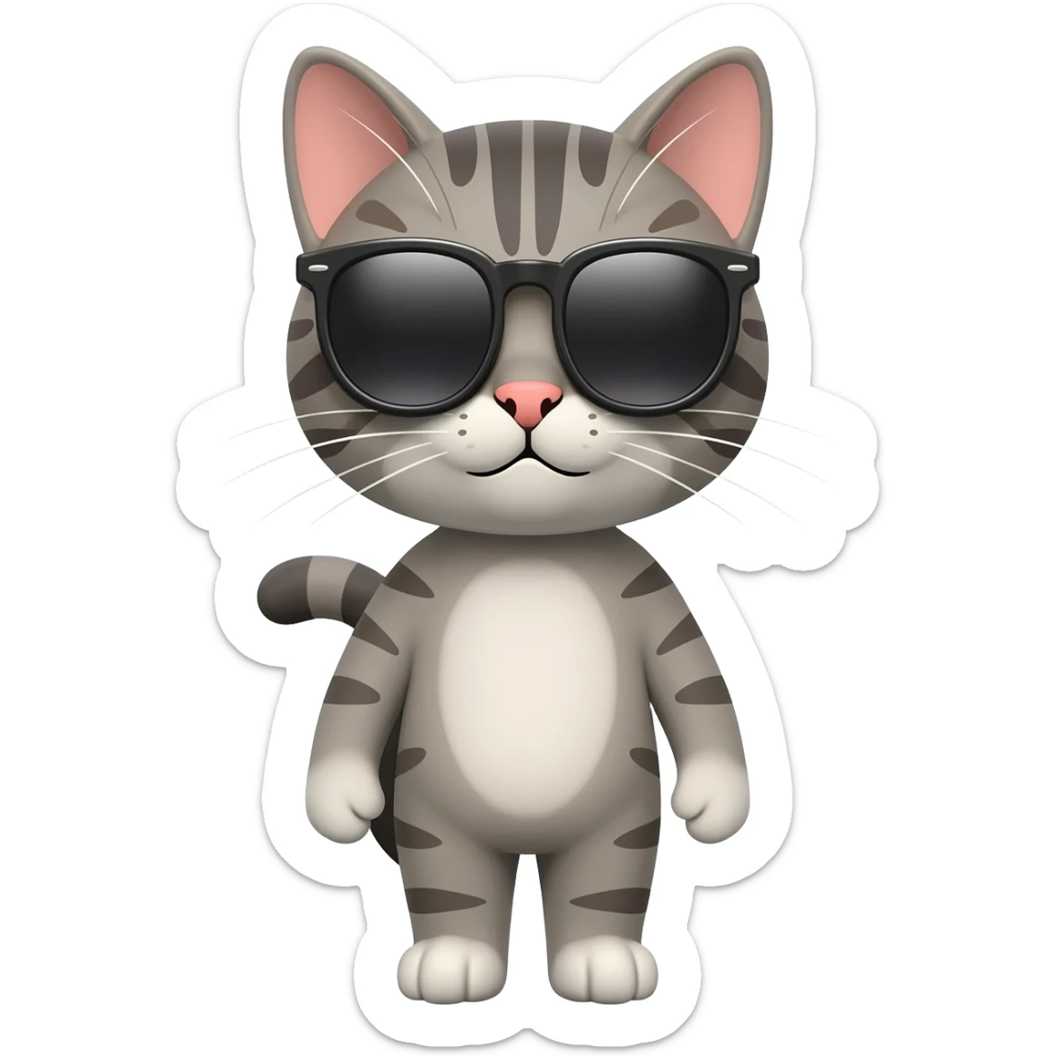 Cat with sunglasses sticker