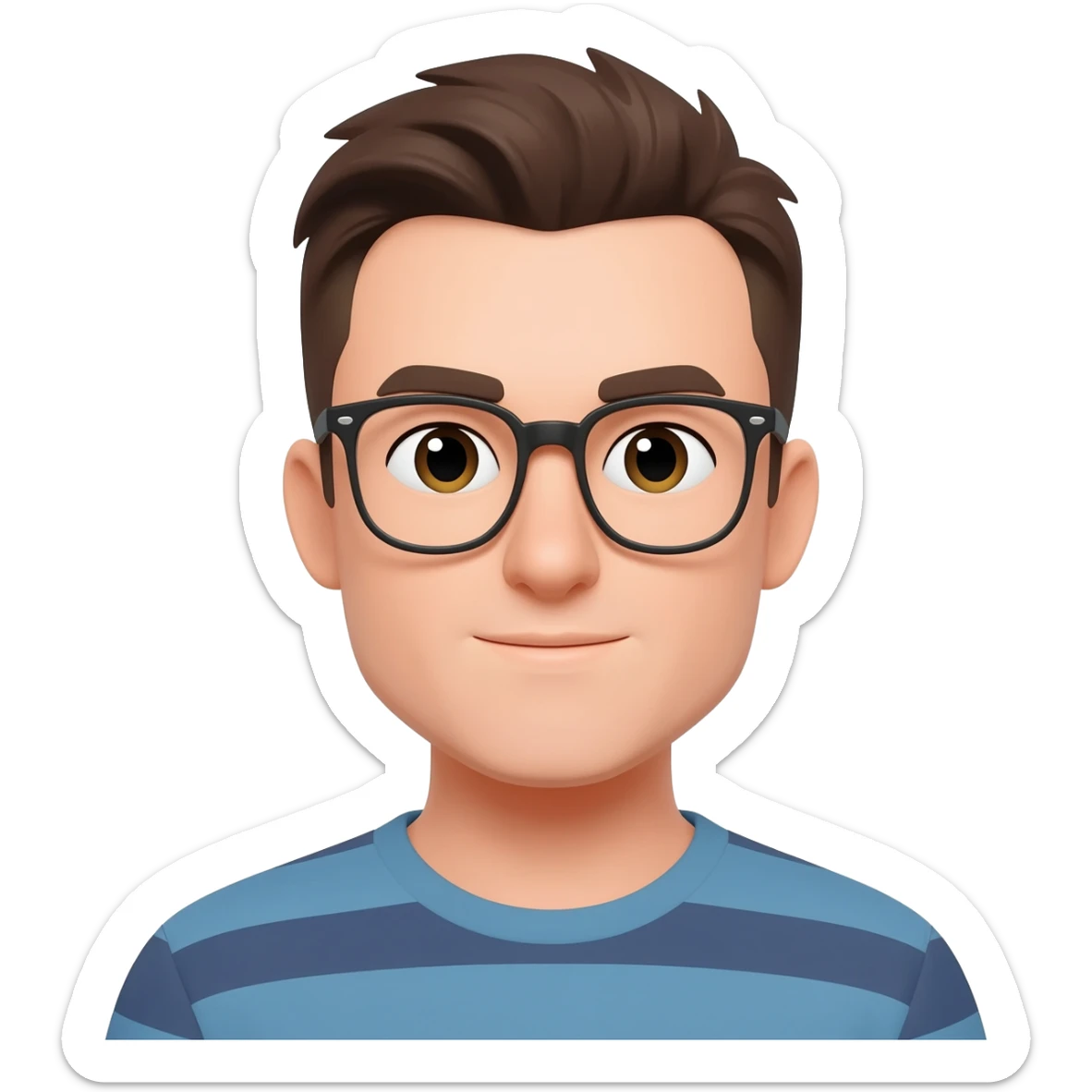 Hombre con anteojos sticker