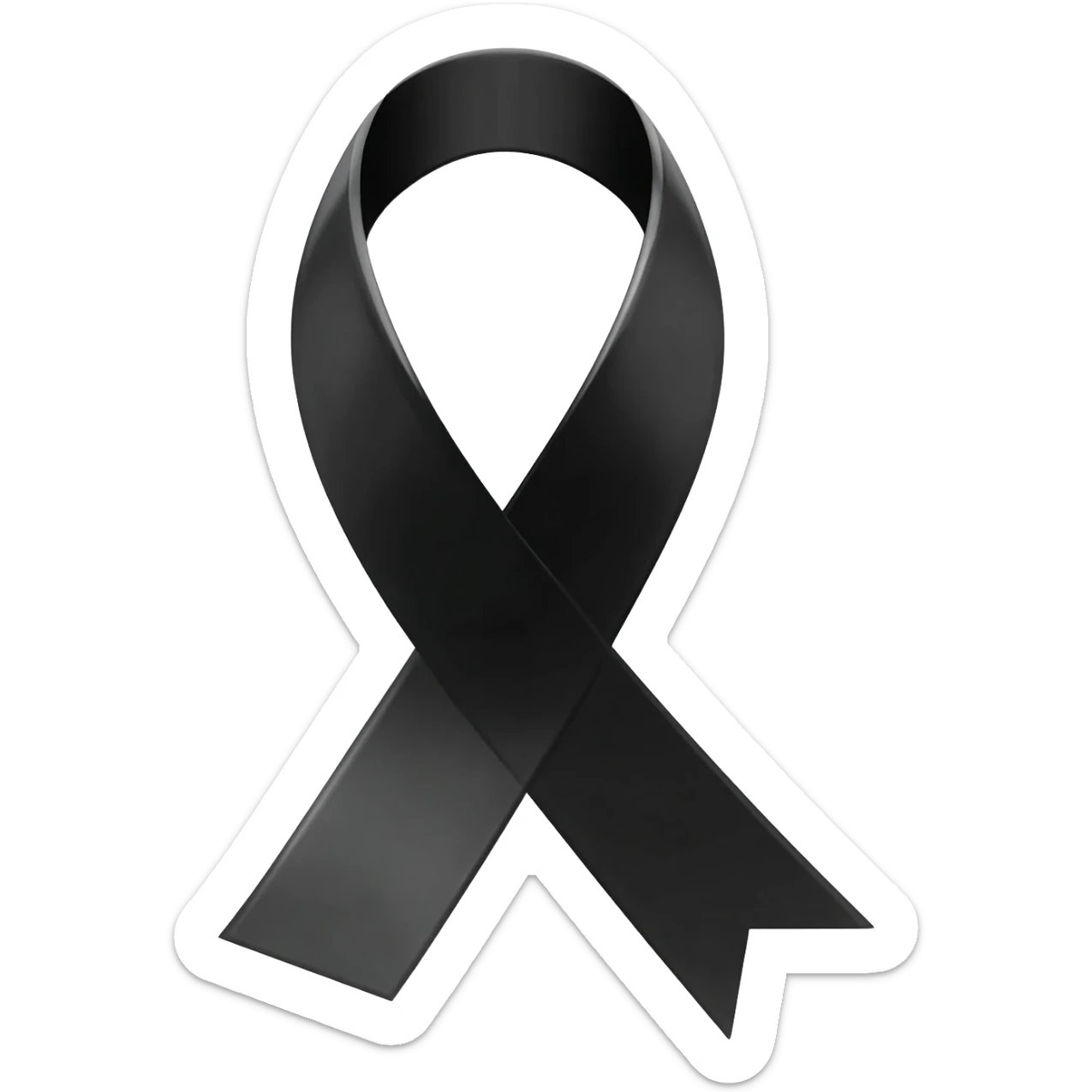 Lazo negro de luto sticker