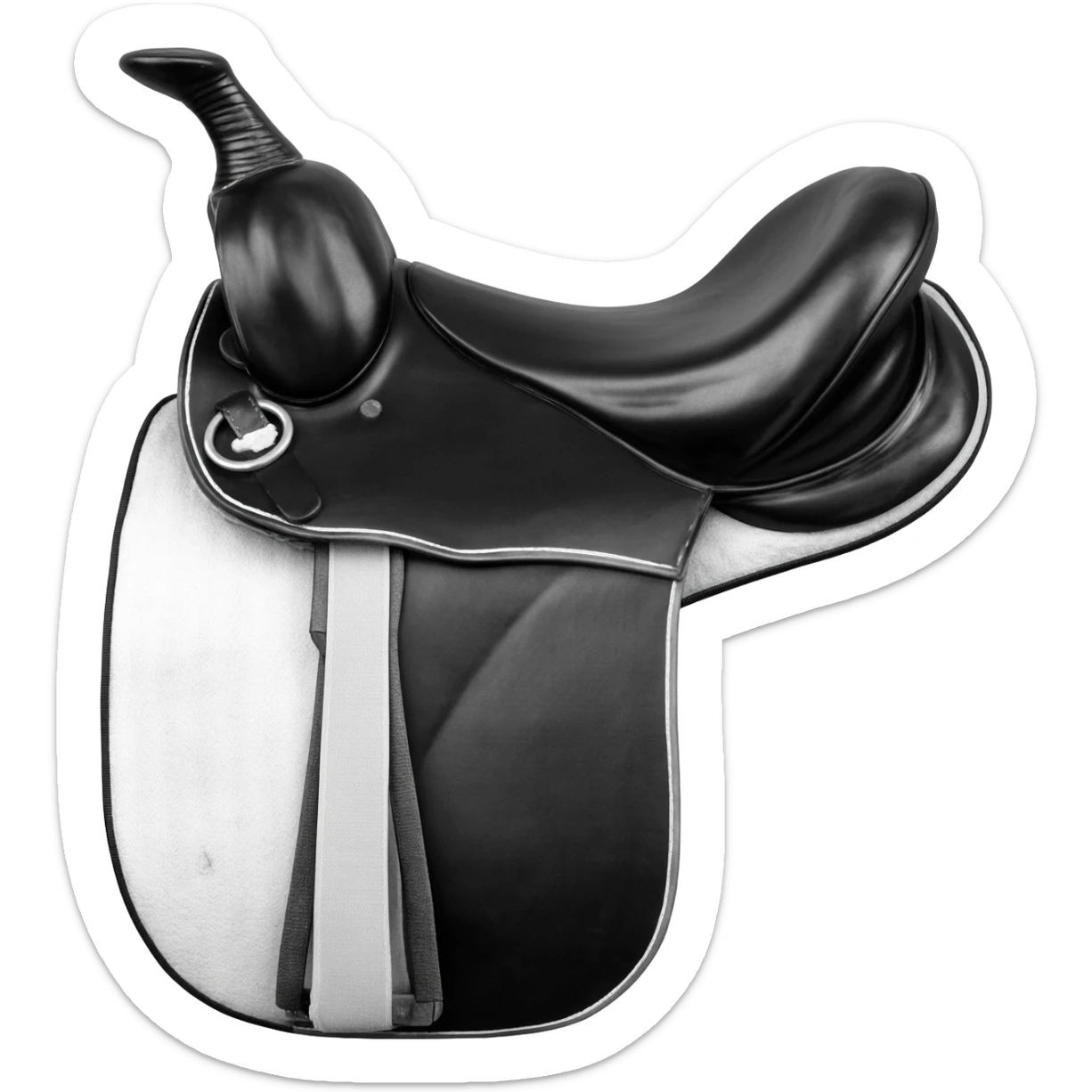 Can you make a 1950s black and white saddle emoji sticker
