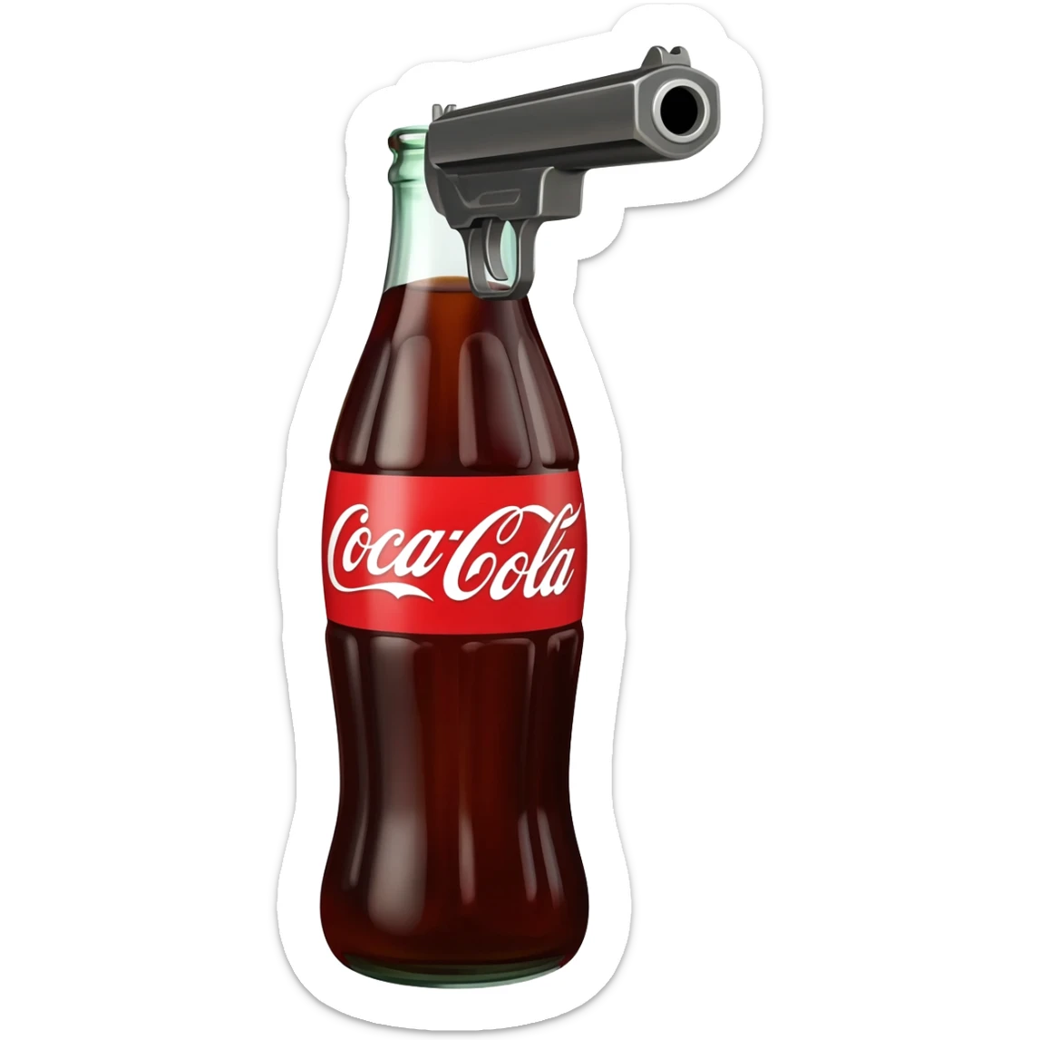 Gun to the head Coca-cola emoji sticker