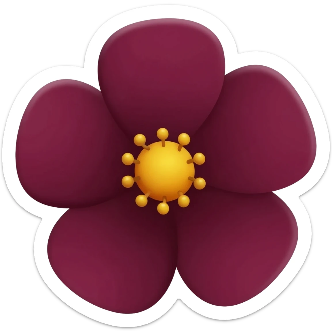 fleur bordeaux sticker