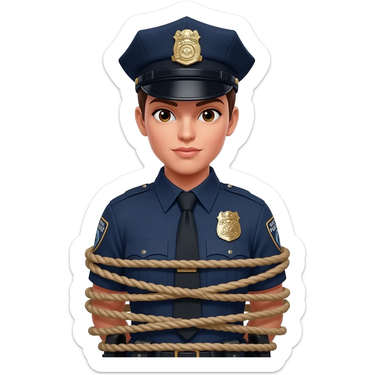 Women cop bound sticker