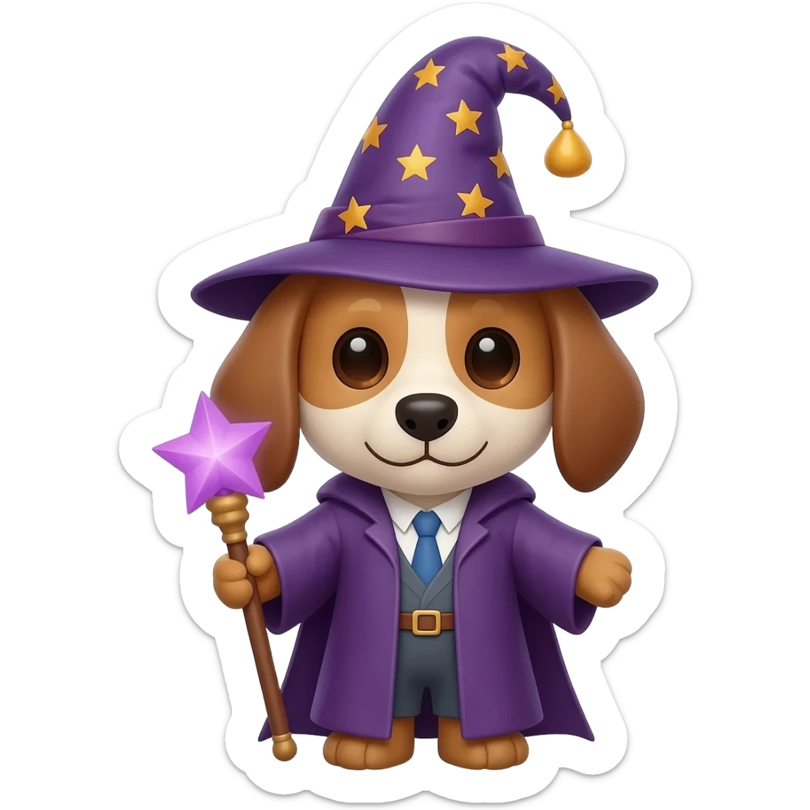Dog wizard sticker