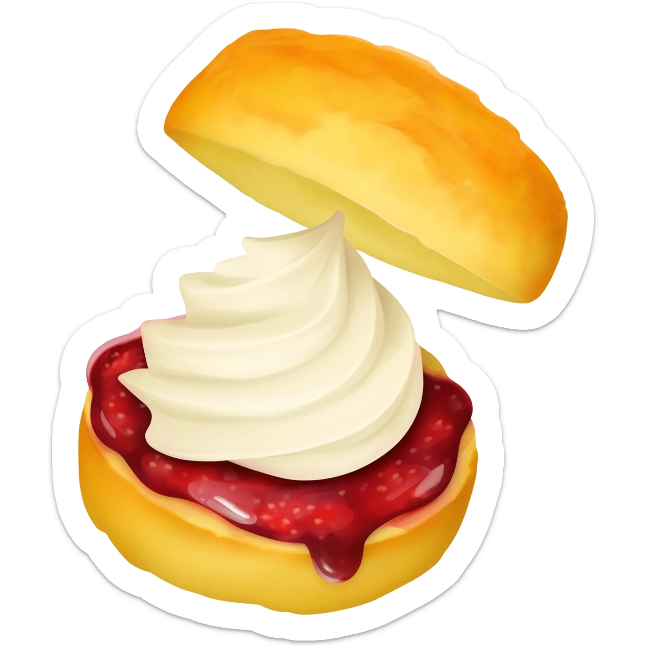 Huge scone with jam and cream sticker