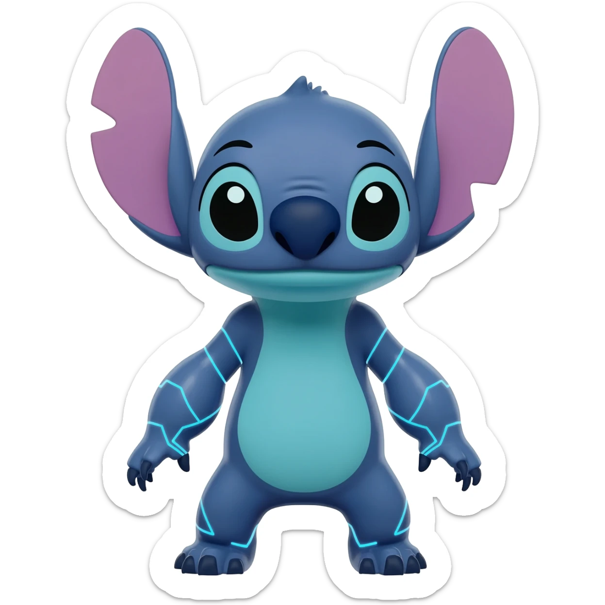  exotic tropical cyber-Stitch-Noibat-Trico-Fakémon-Pokémon-Vernid-creature sticker