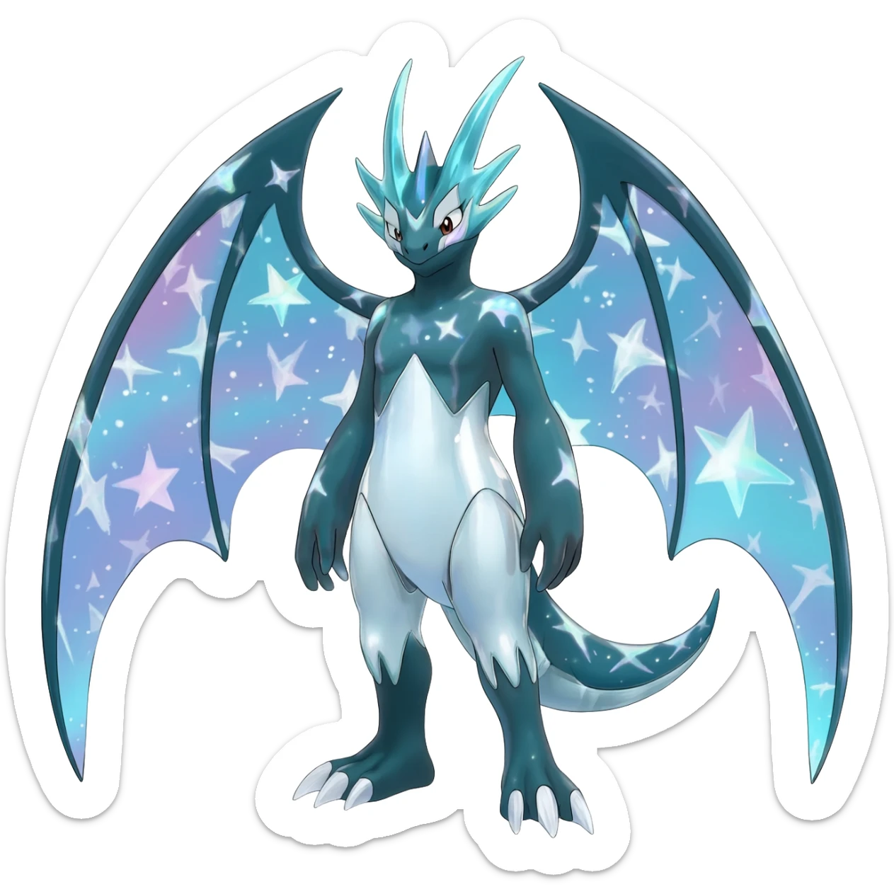 Shiny Starry Wishy Washy Nargacuga-Silvally-Absol-Digimon-fusion sticker