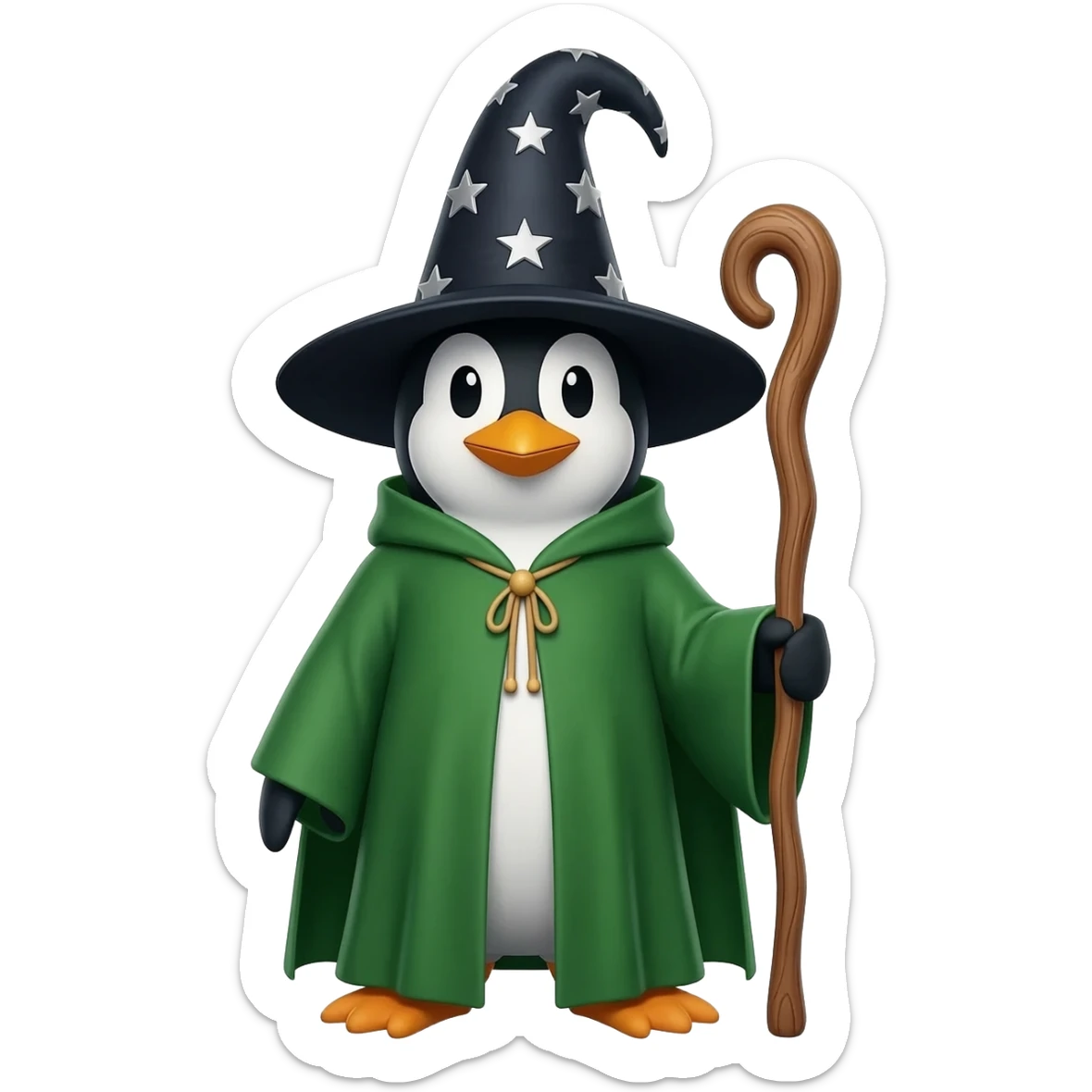 Penguin Wizard sticker