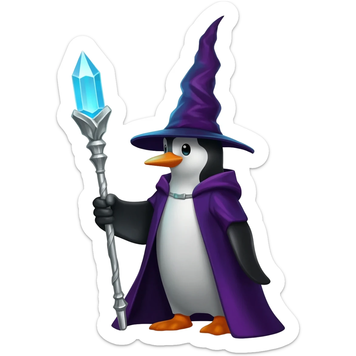 Penguin Wizard sticker