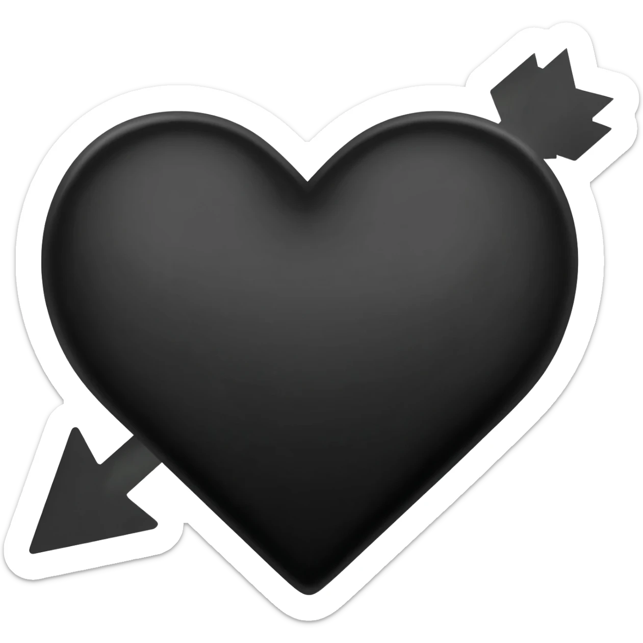 Cor💘azón negro flechado sticker