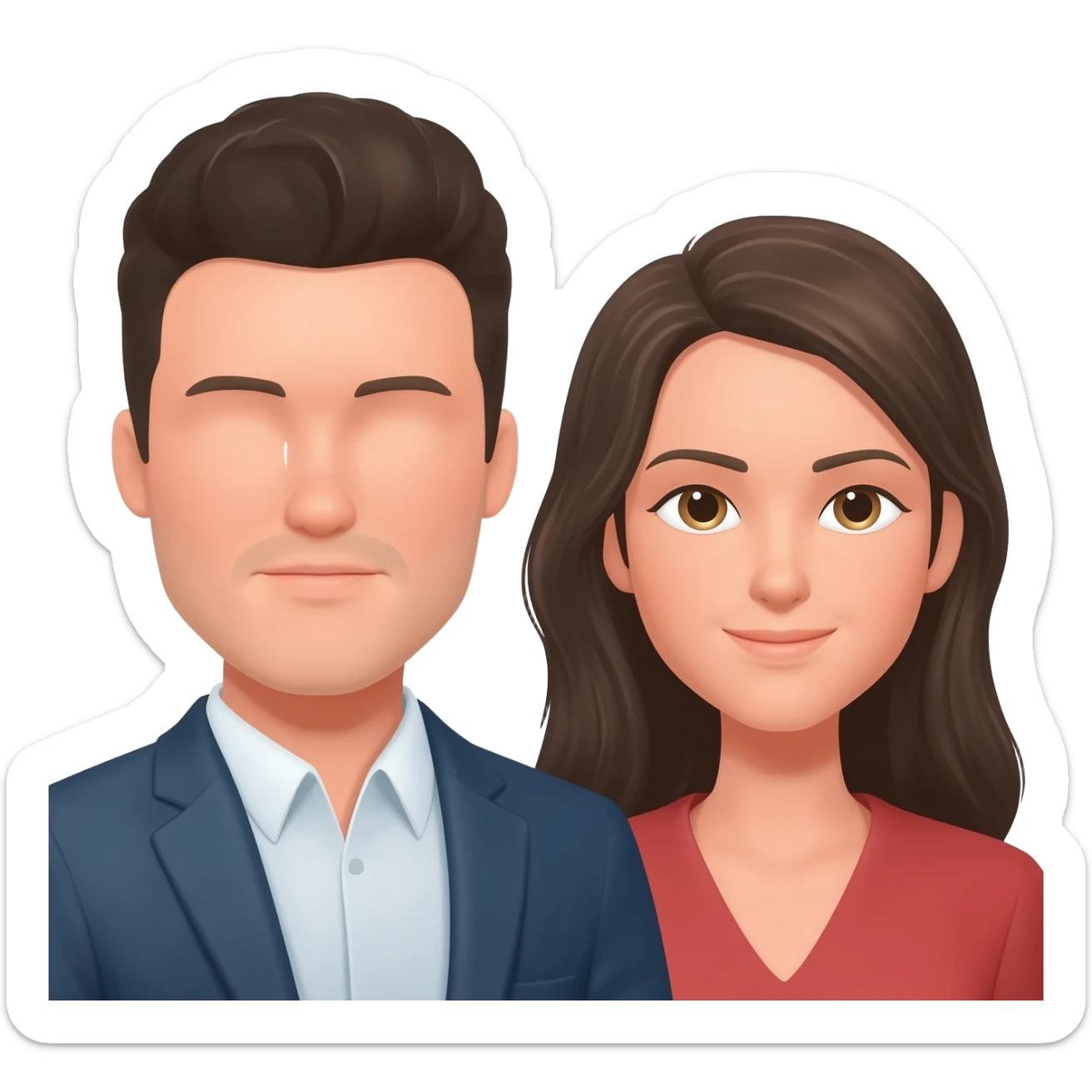 Two men and a woman sticker