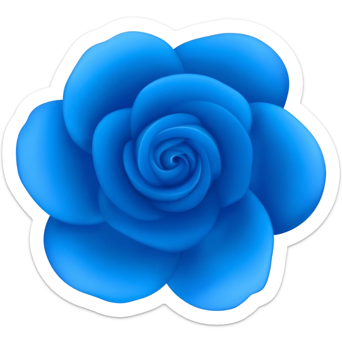 uma rosa da cor azul igual do kaiser sticker