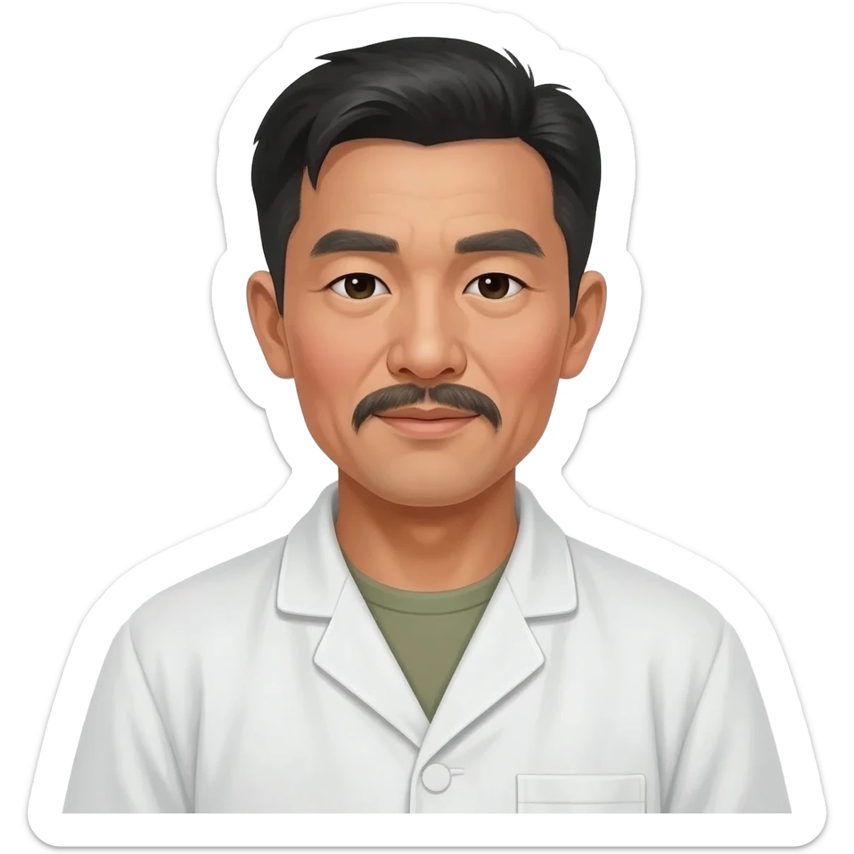 chinese traditional village doctor, 1960s, not modern, not wearing white robe sticker