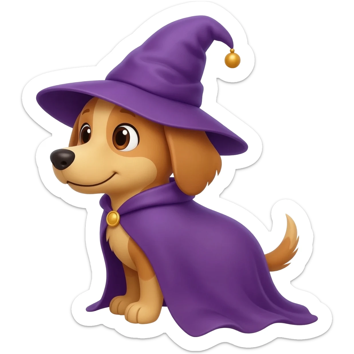 Dog wizard sticker