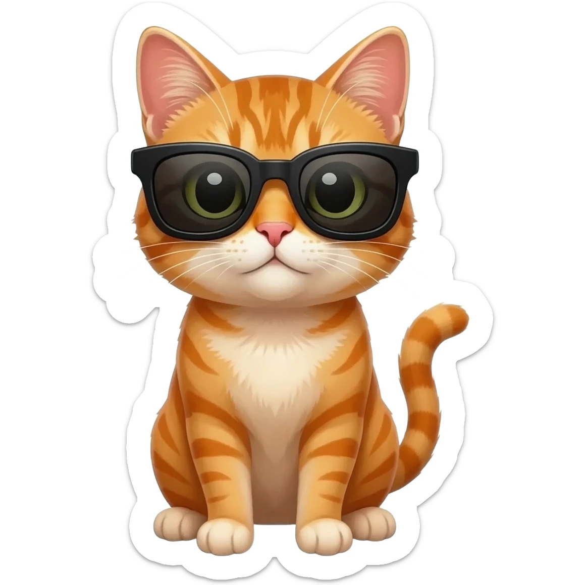 Cat wearing sunglasses sticker