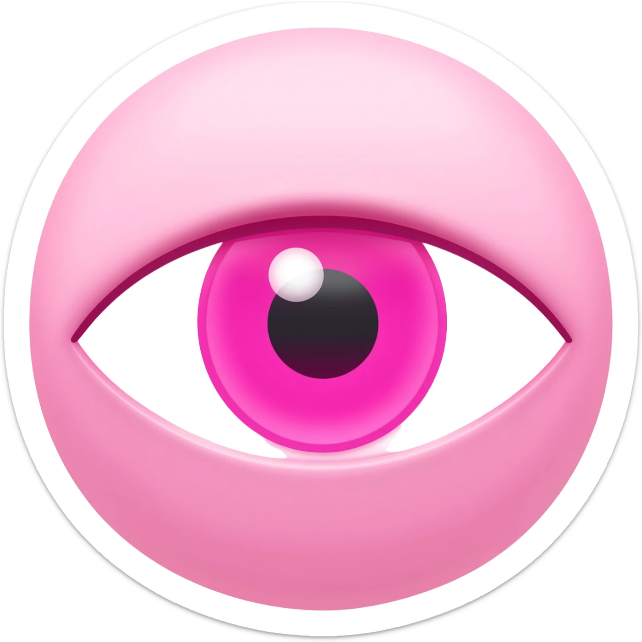 pink evil eye sticker