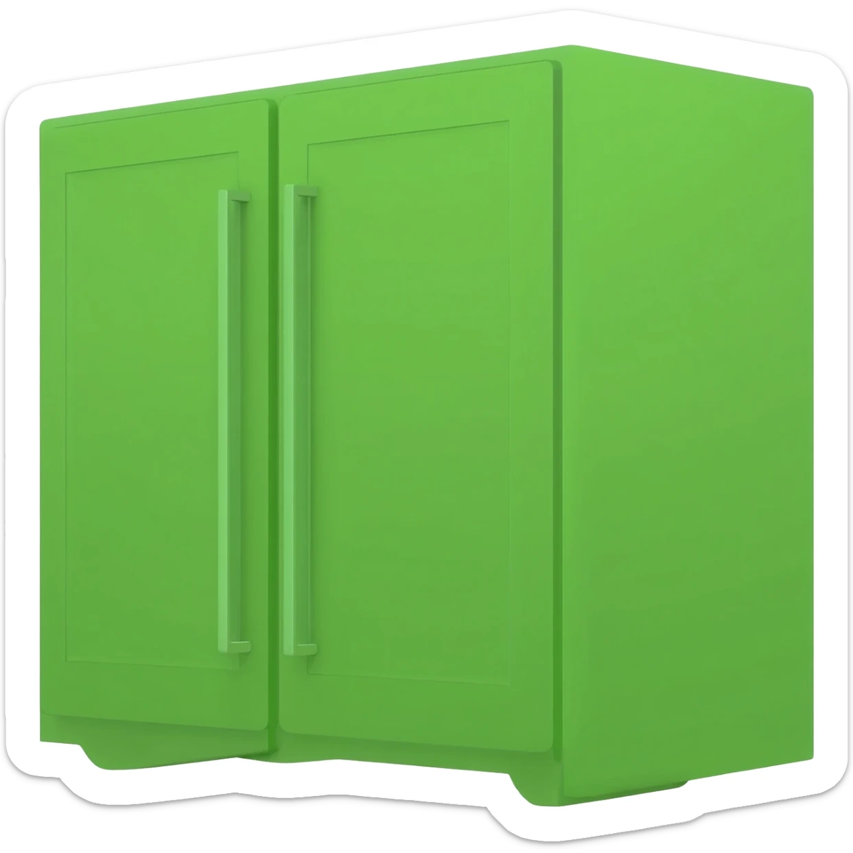 tall green cabinet sticker
