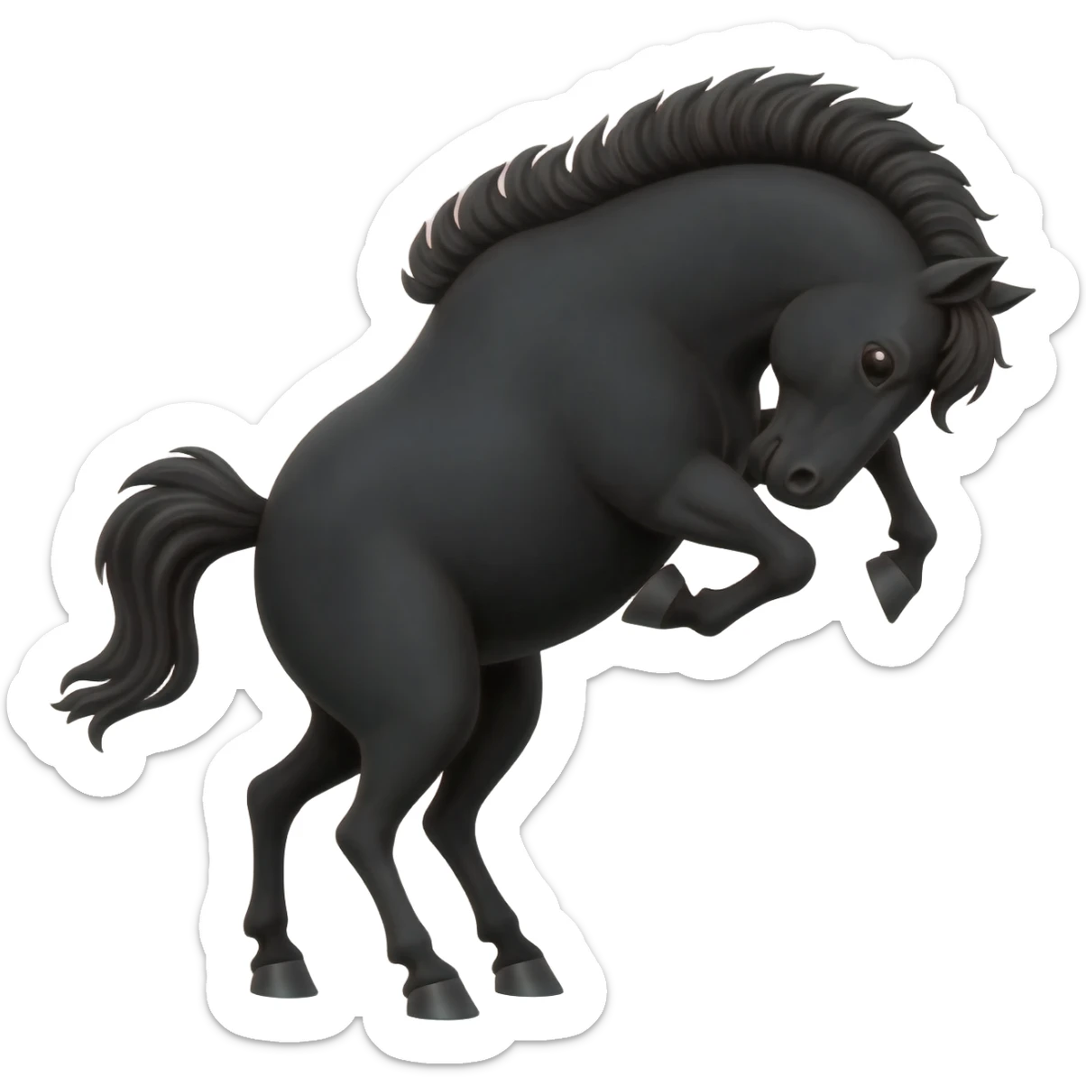 Bucking bronco all black sticker