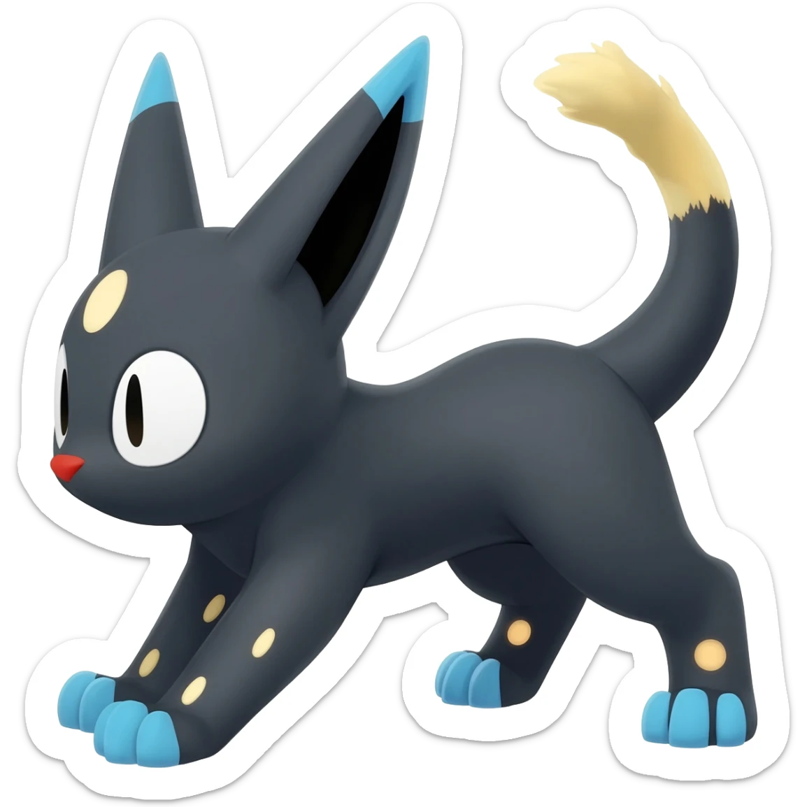 Umbreon-Glaceon-Sylveon-hybrid-animal-Fakémon-Pokémon-fusion sticker