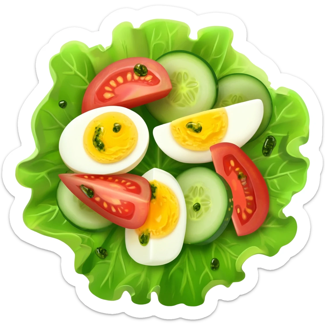 salad with egg sticker