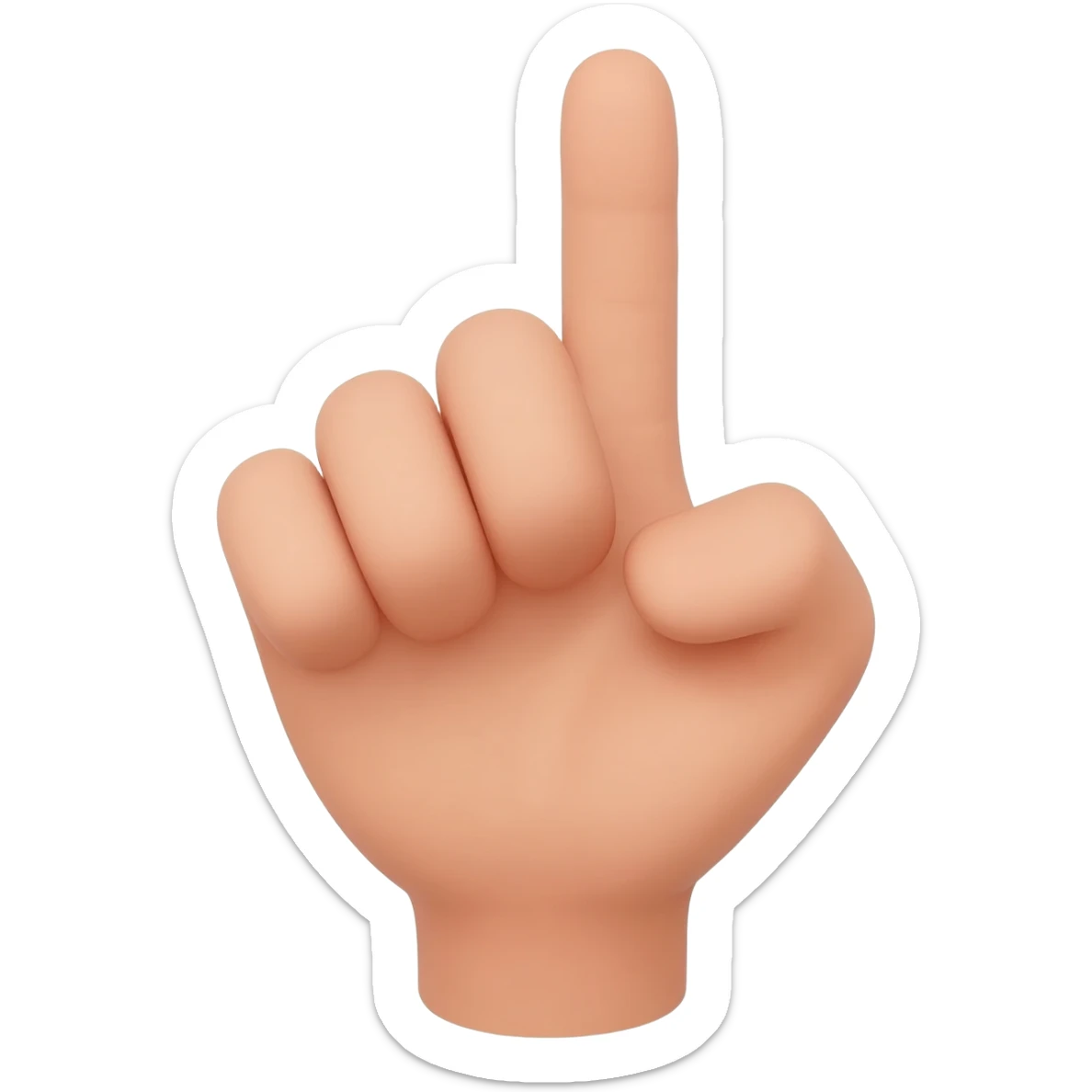 Hand emoji in a fist with only thumb and little finger up (palm facing forward) sticker