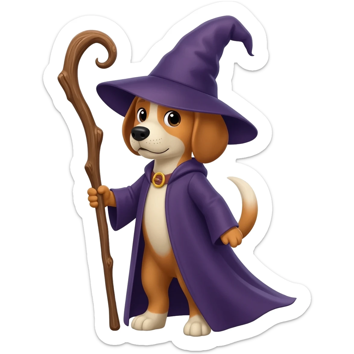 Dog wizard sticker