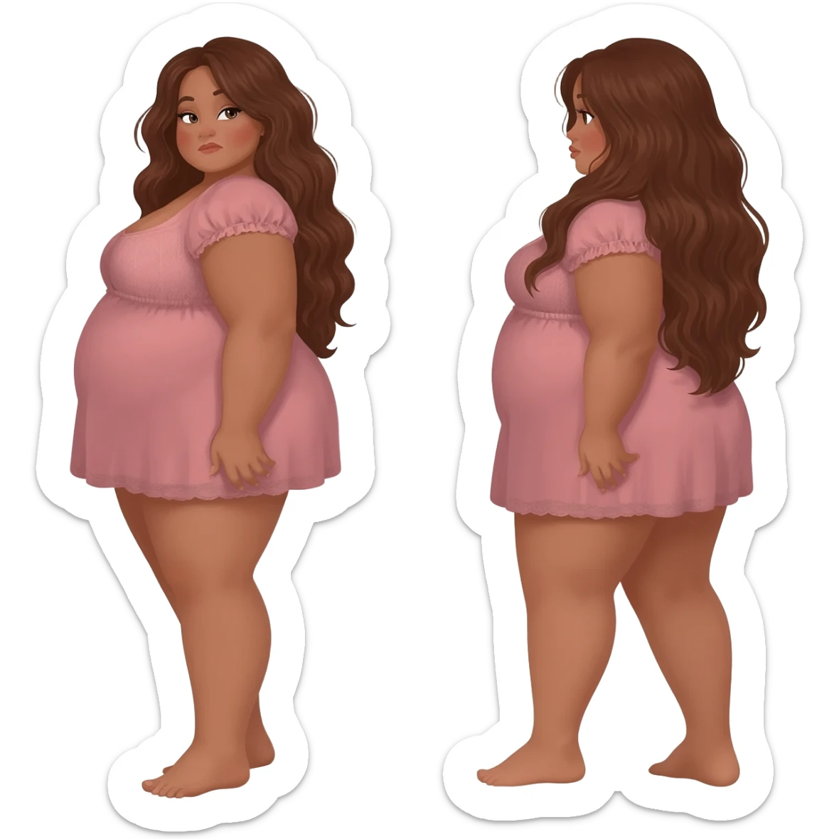 BIG  THICK  LADY AND  SBE sticker