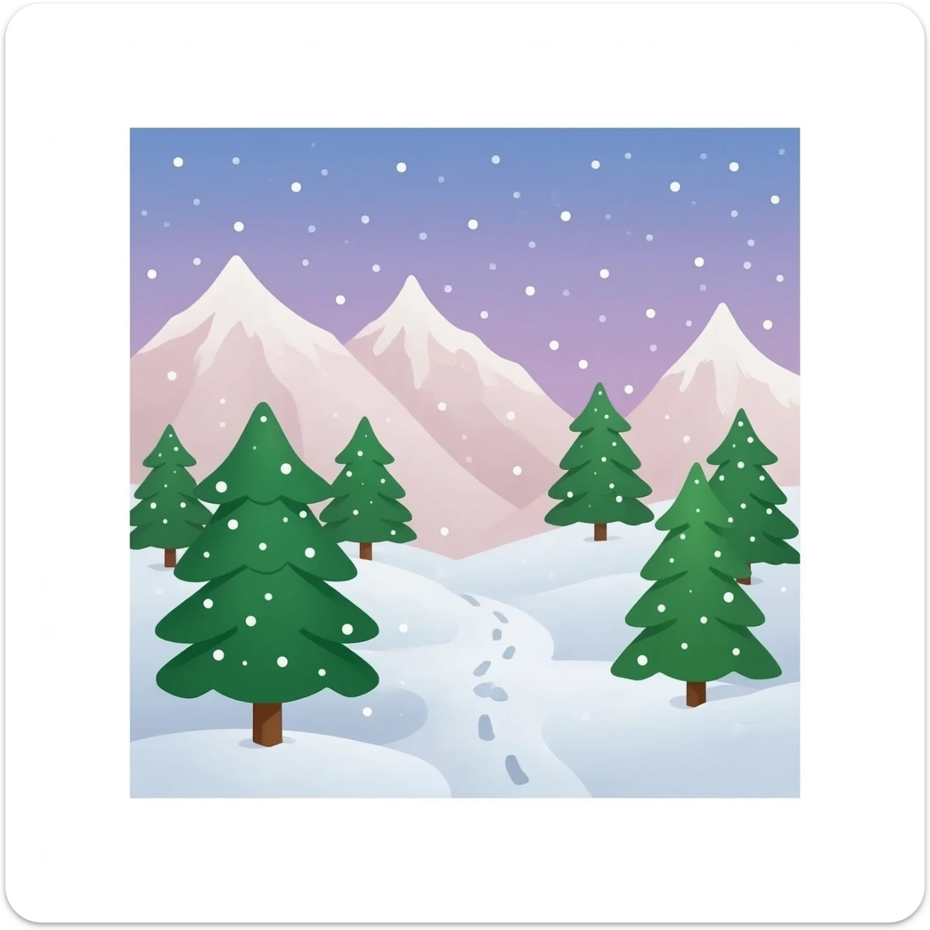 Pink Christmas sticker