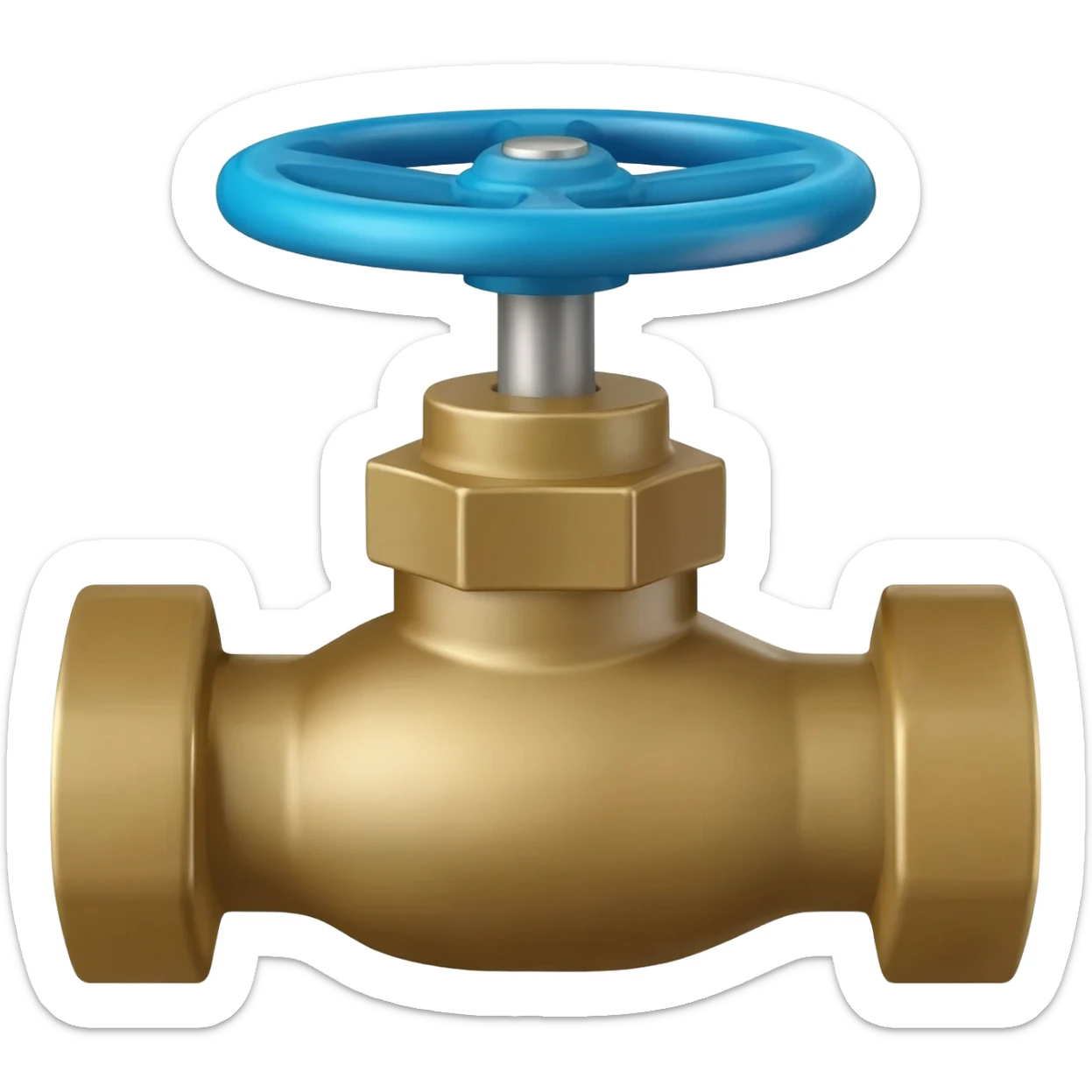 mains water cock sticker