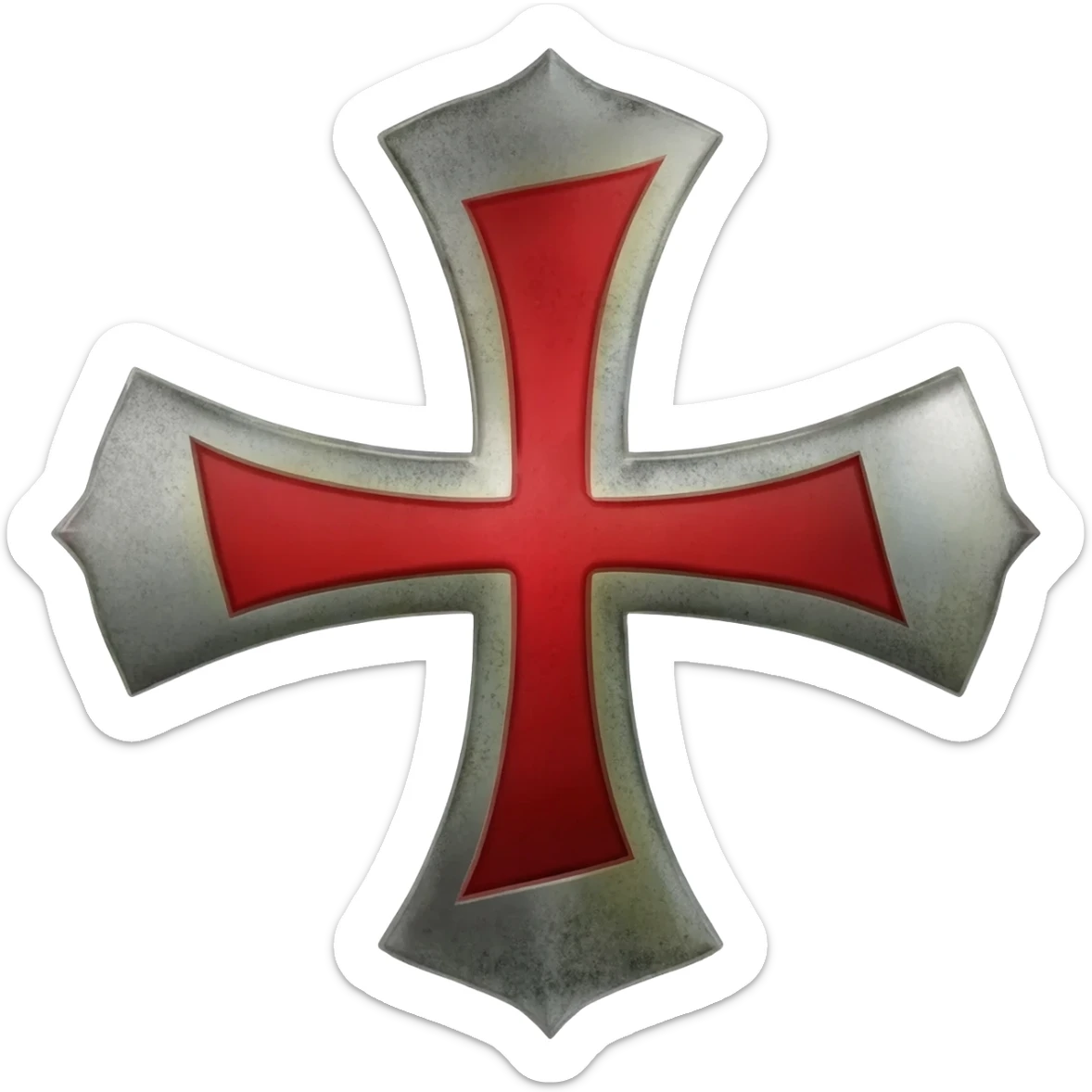 Knight templar cross sticker