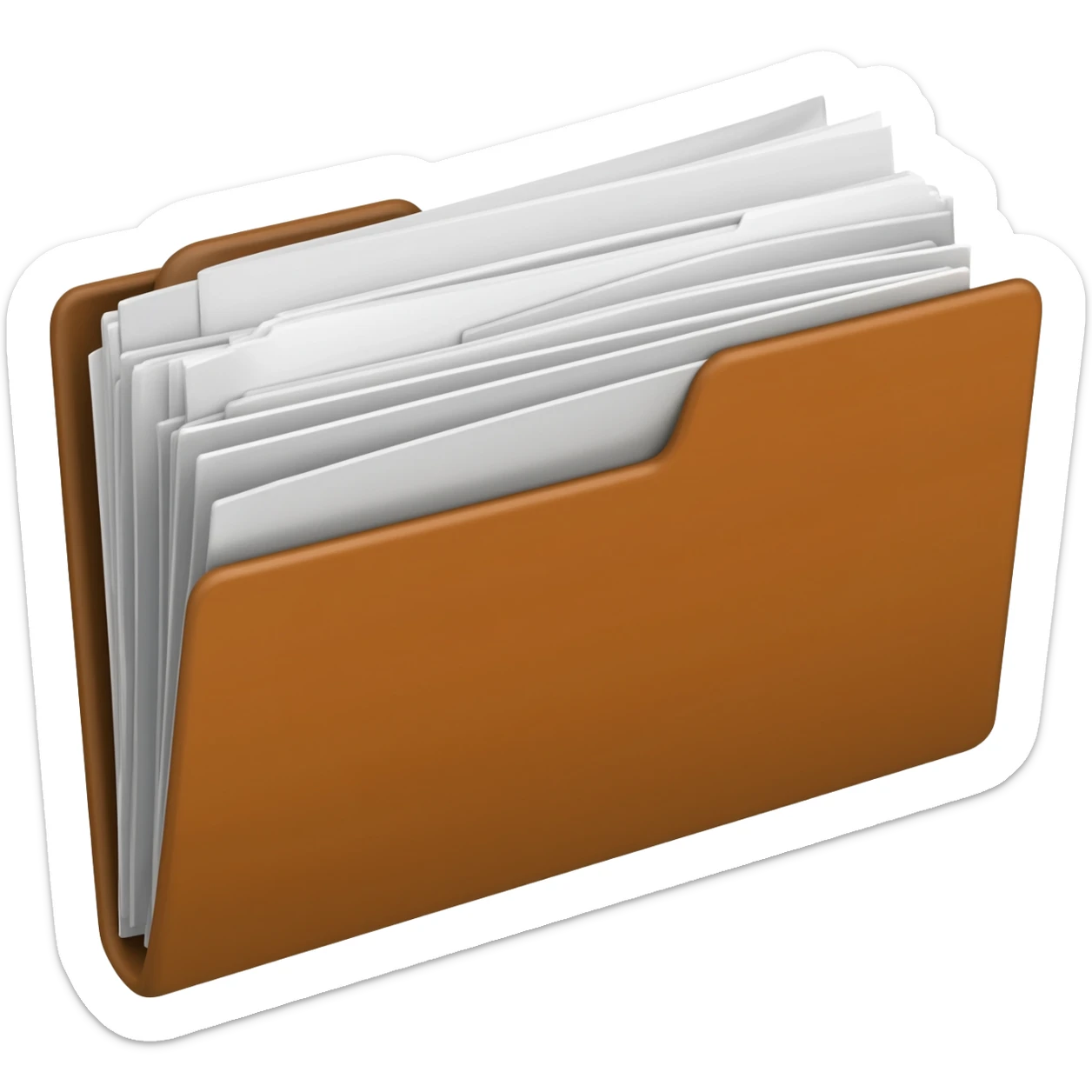 Carpeta con folios dentro sticker