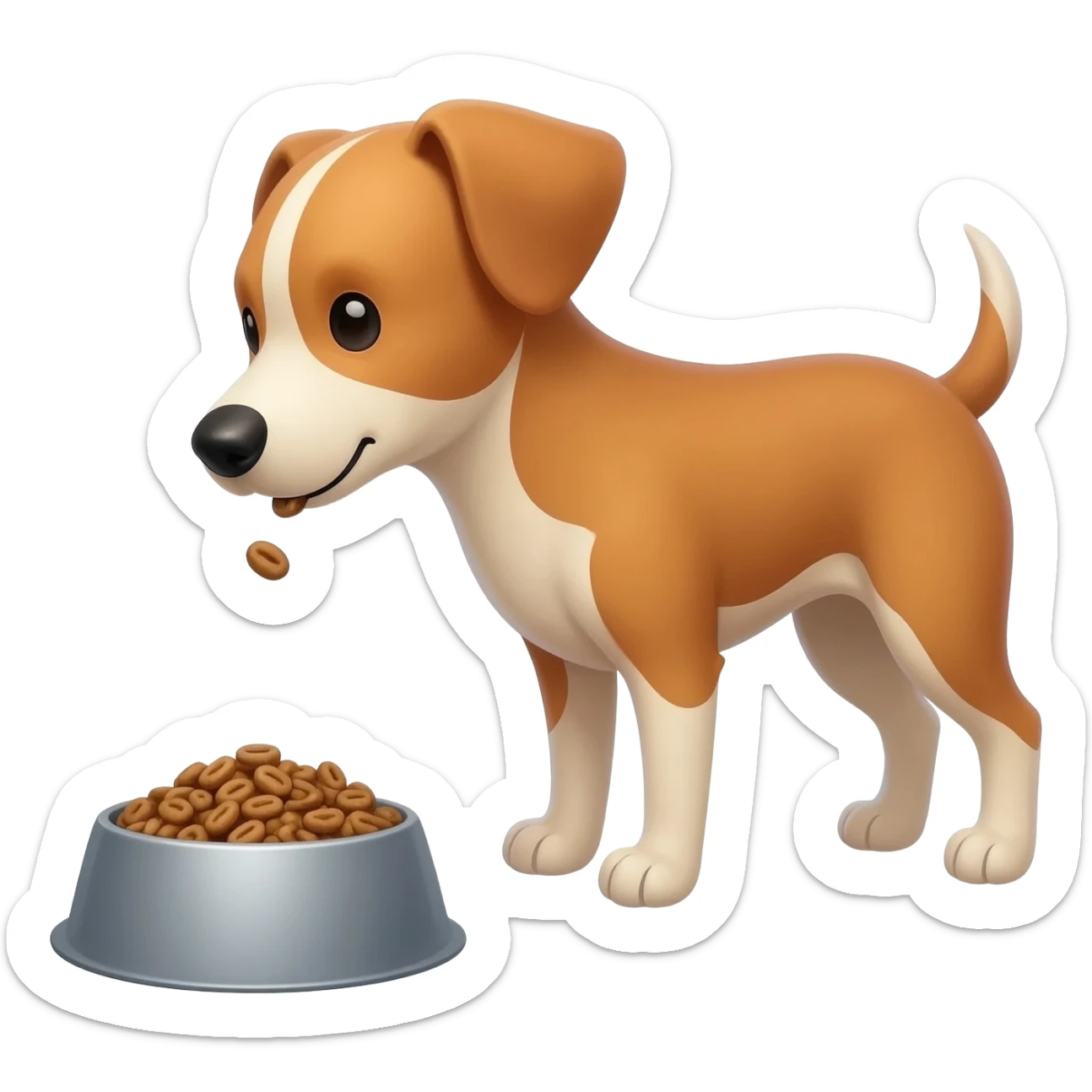 the dog doesn't want to eat its food sticker