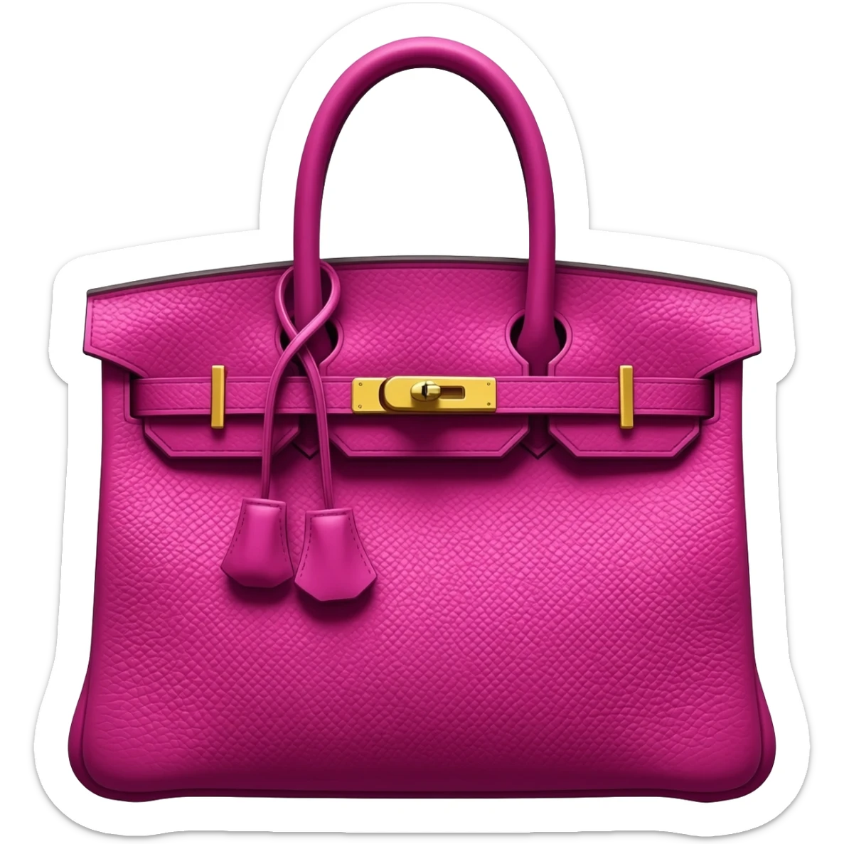magenta matte kelly hermes bag sticker