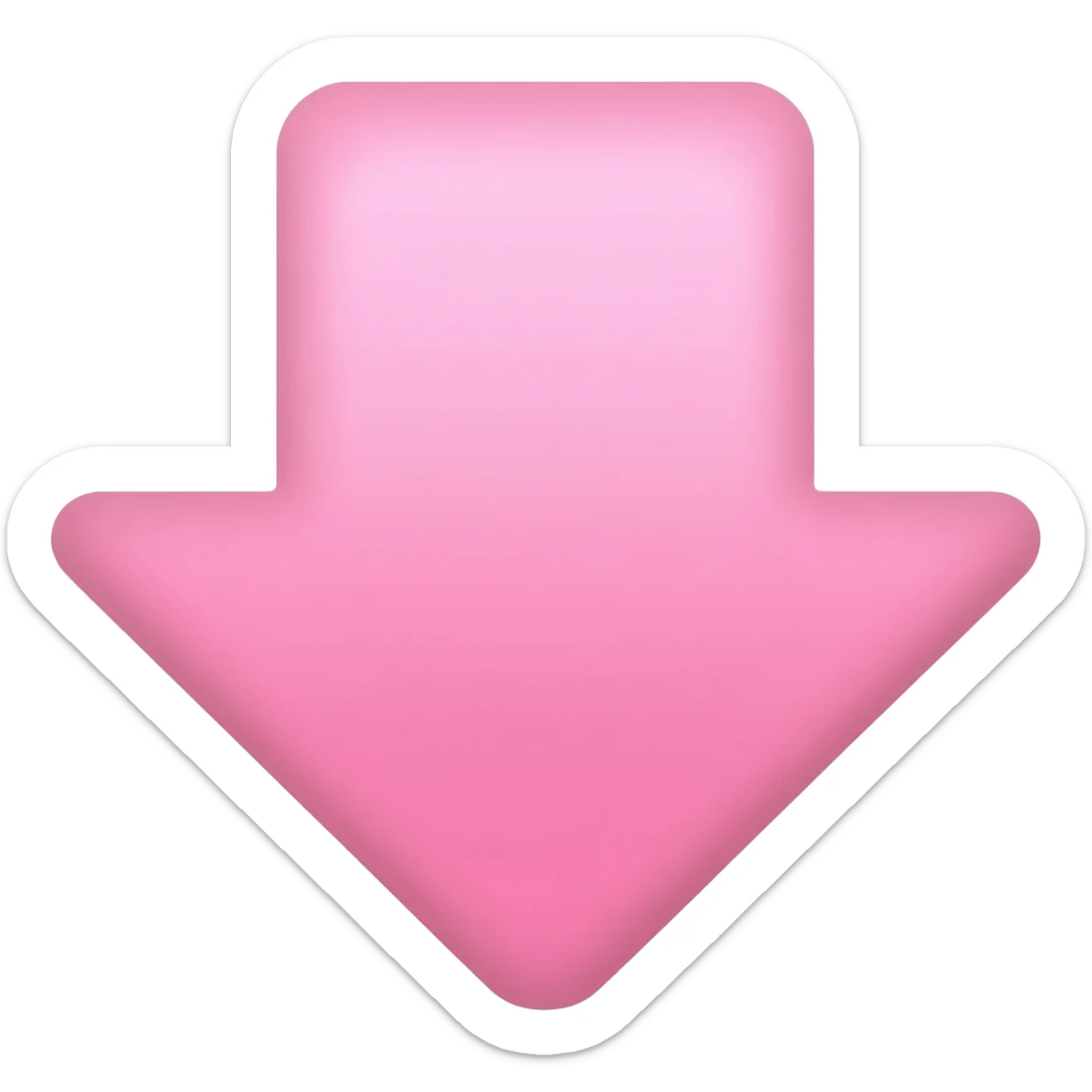light pink arrow down sticker