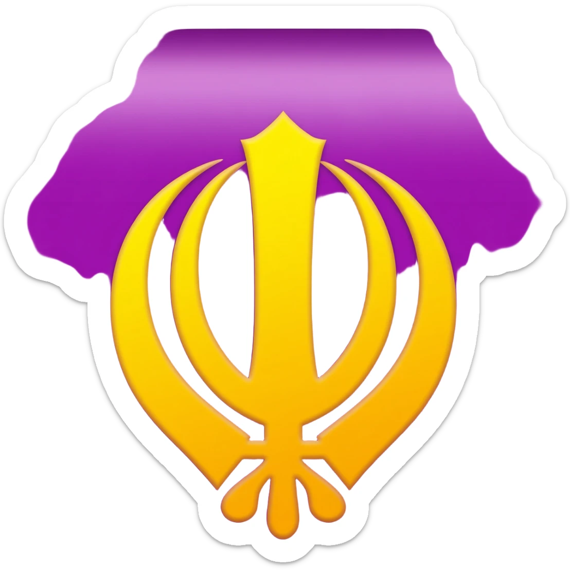 Purple Square Khanda sticker
