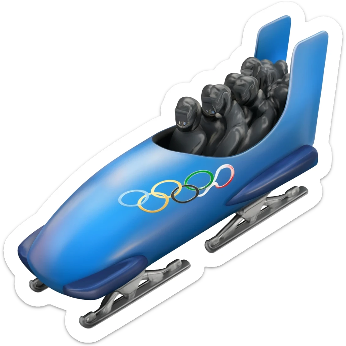 a bobleigh  in the olympic winter games sticker