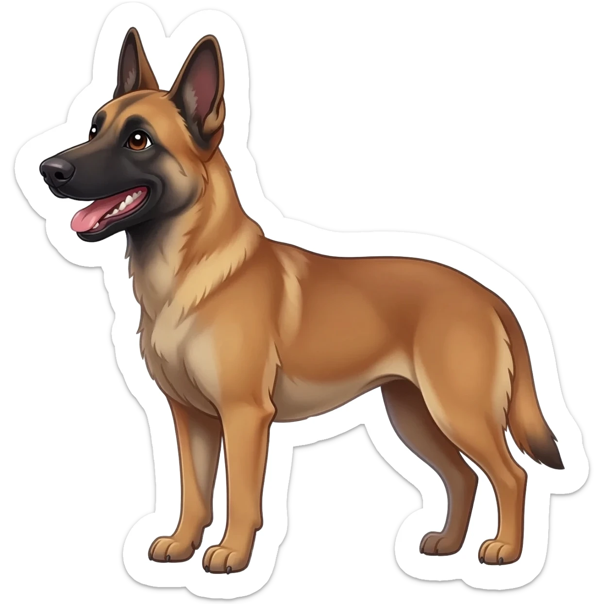 laughing malinois sticker