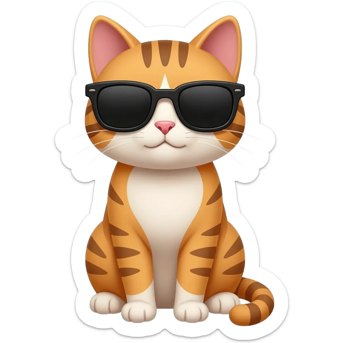 Cat wearing sunglasses sticker
