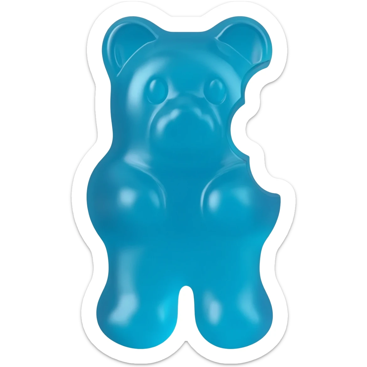 blue gummy bear candy sticker