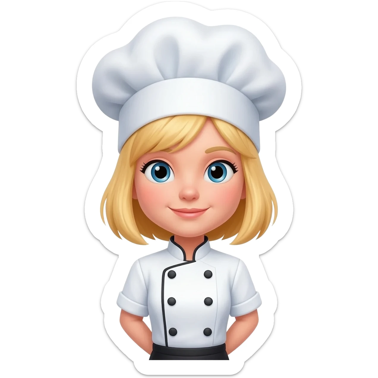 Blonde girl chef sticker