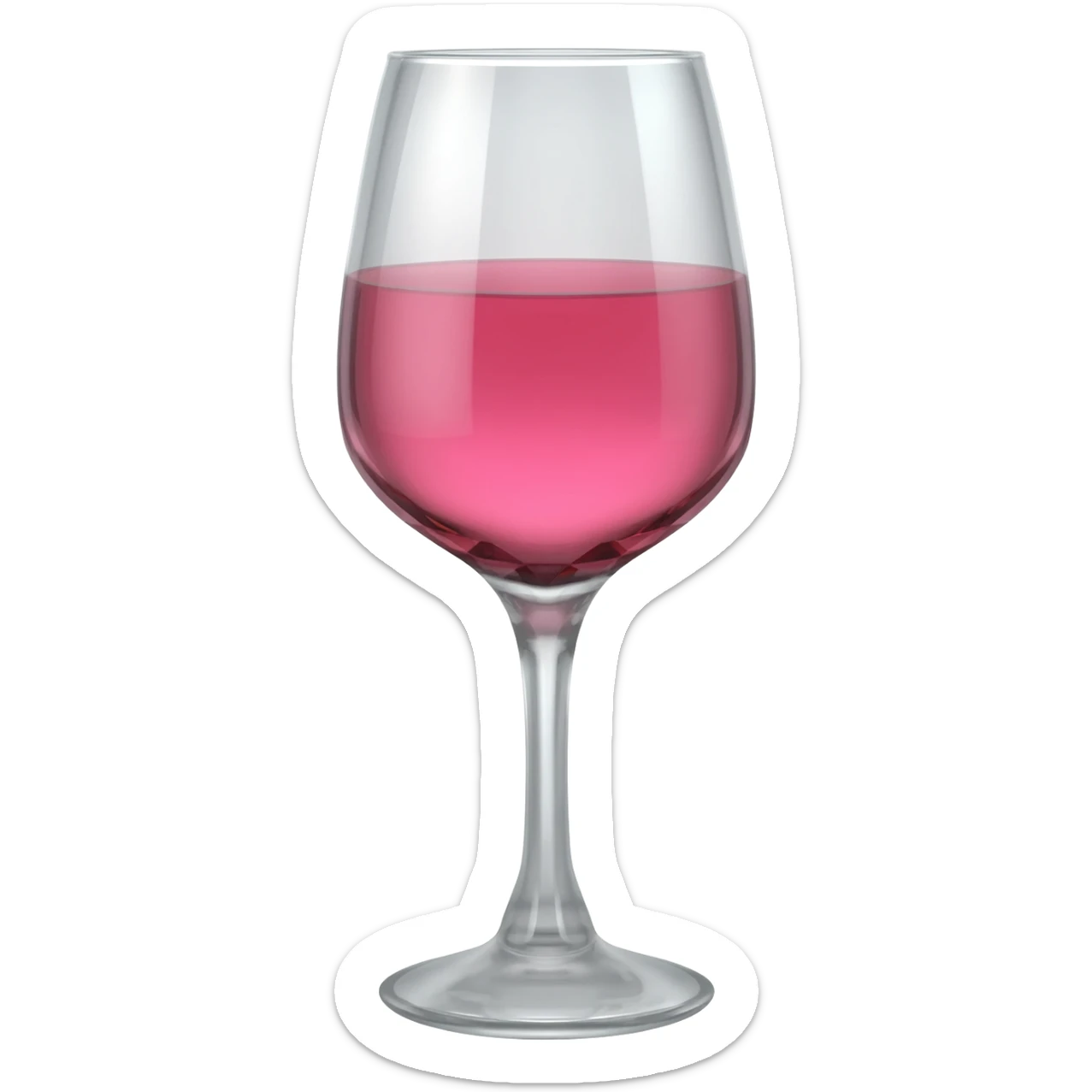 Glass of pink wine sticker