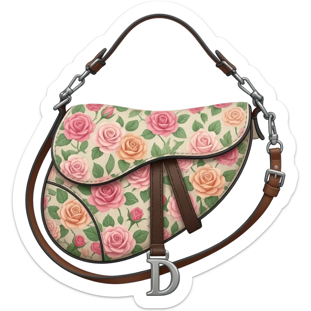 floral dior saddle bag sticker