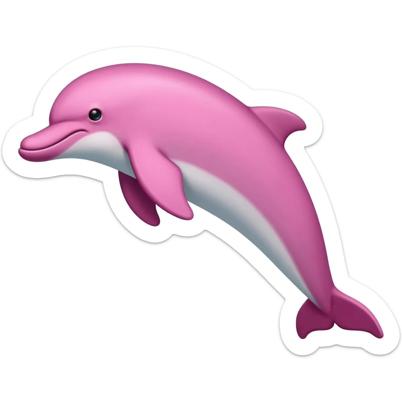 Pink dolphin sticker