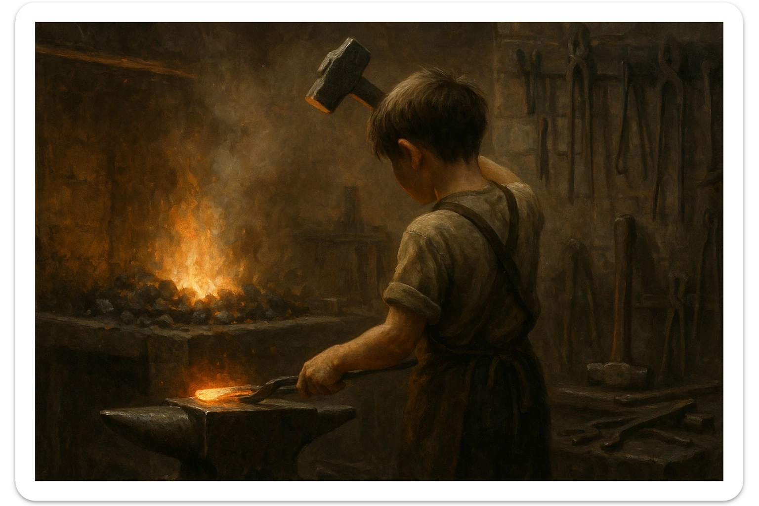 Sartaroshxonada ishlayotgan o'mirin yoshli bola yuzi ko'rinmasin sticker