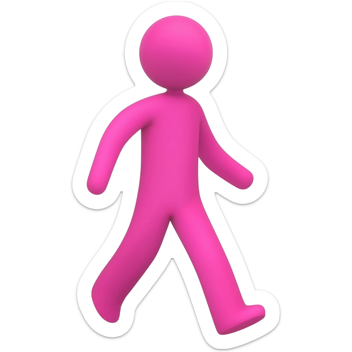 pink stickwoman sticker