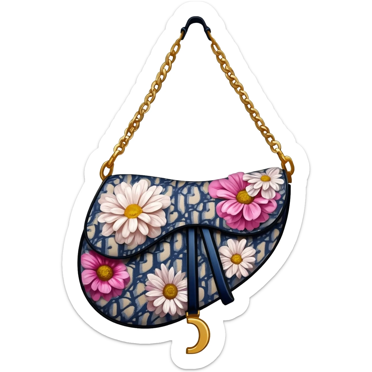 floral dior saddle bag sticker