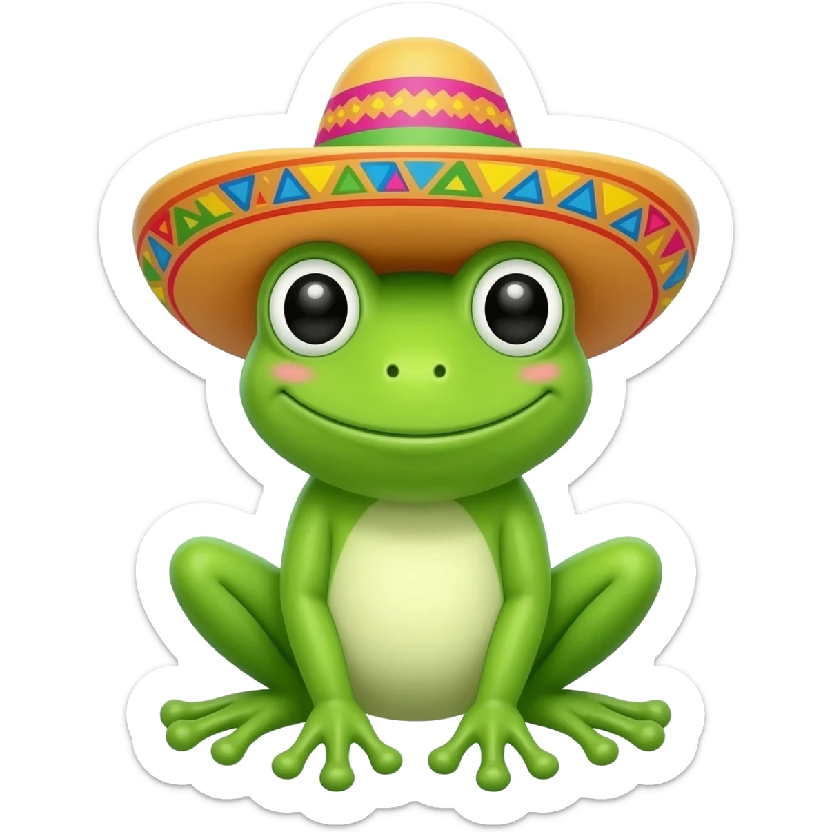 frog with sombrero sticker