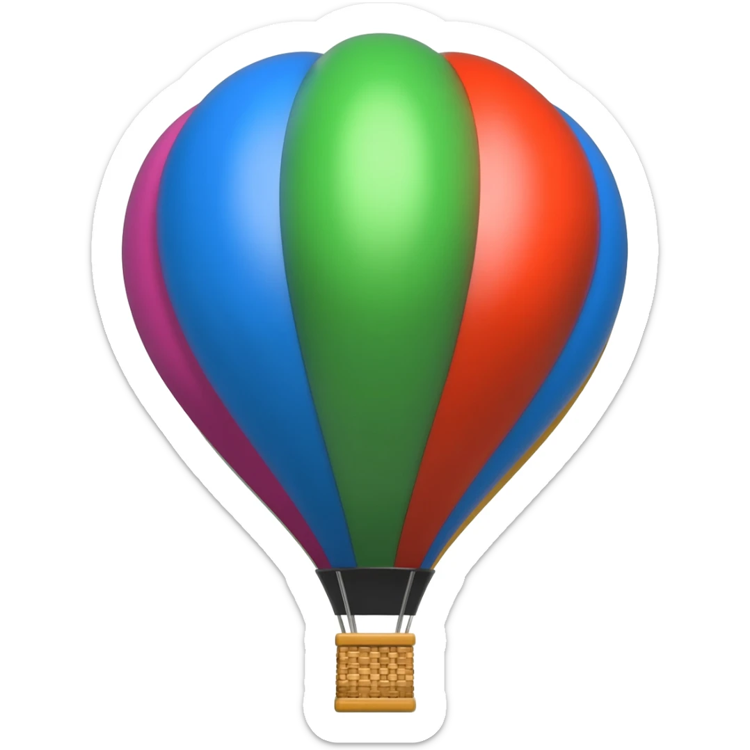 Hot air balloon sticker